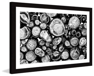 "Log Stack" Framed Art Print