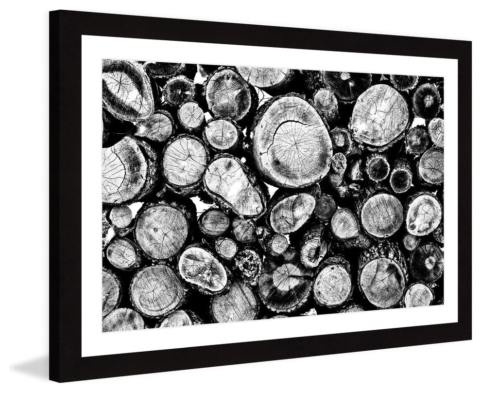 "Log Stack" Framed Art Print