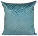 Quilted Teal Decorative Throw Pillow