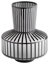 Lined Up Vase, Black, Medium
