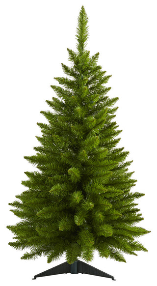 3' Providence Pine Faux Xmas Tree, Metal Planter W/ Lights & Bendable Branches