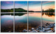 Lake Allatoona at Red Top Mountain, Seashore Canvas Print, 48"x28", 4 Panels