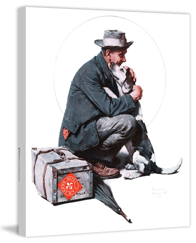 "Pals" Painting Print on Canvas by Norman Rockwell