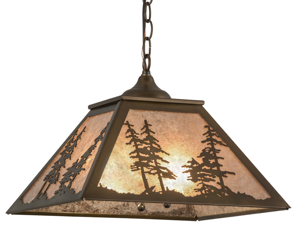 16Sq Tall Pines Pendant