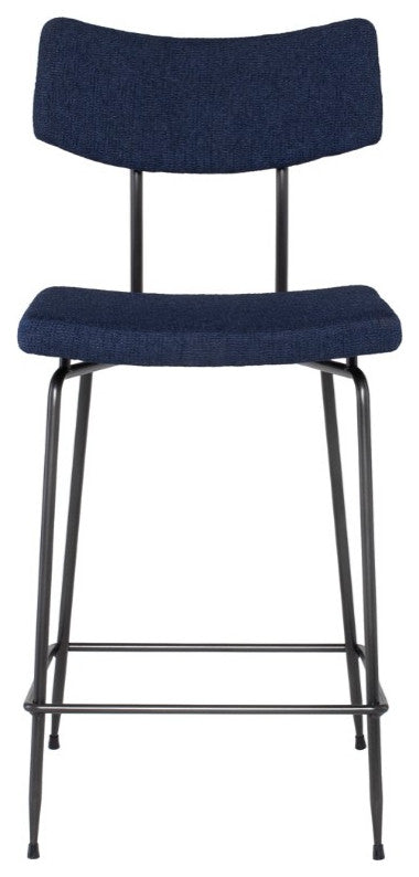 Soli True Blue Fabric Counter Stool