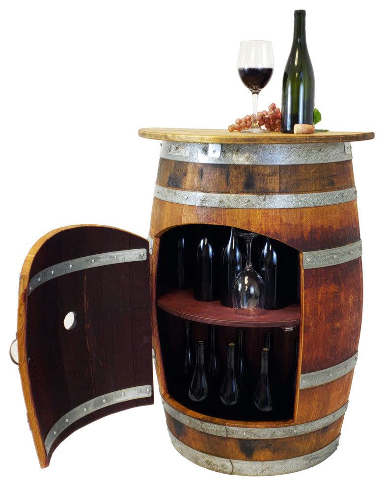 Wine Barrel Wall Wine Bar, Fir Top