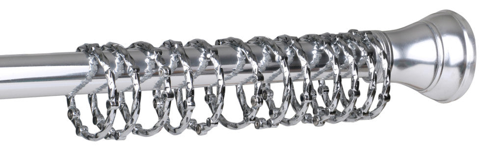 Utopia Alley Shower Hooks - Shower Curtain Rings for Bathroom, Set of 12, Chrome
