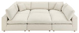 Commix Down Filled Overstuffed 6-Piece Sectional Sofa, Light Beige