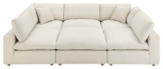 Commix Down Filled Overstuffed 6-Piece Sectional Sofa, Light Beige