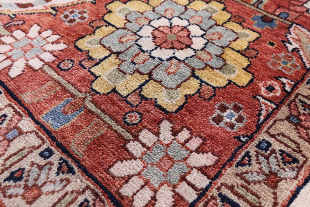 Handmade Persian Fine Serapi Wool Rug 8' 8" X 11' 9" - Q14703