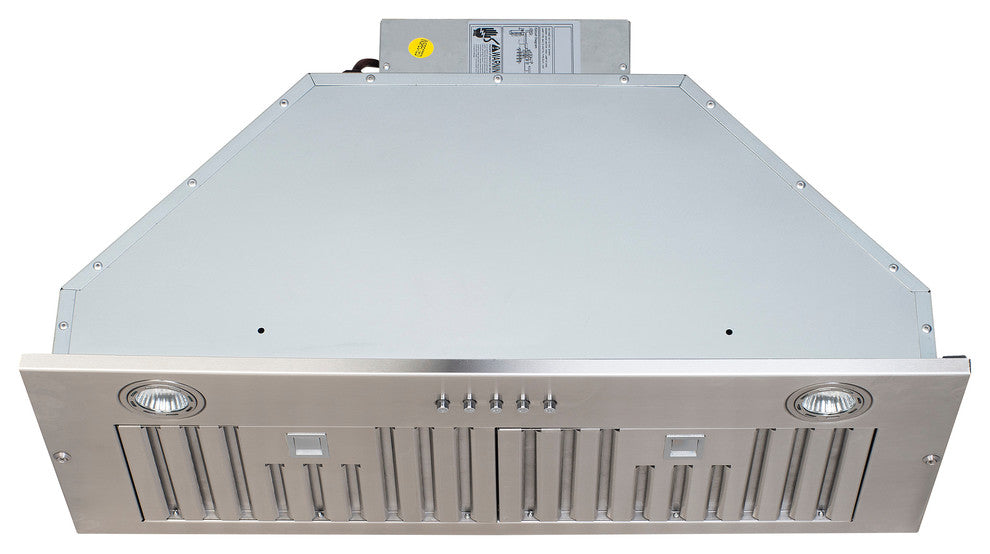 Stainless Steel Range Hood With 3  Speed Button Control, Stainless Steel, 28 in.