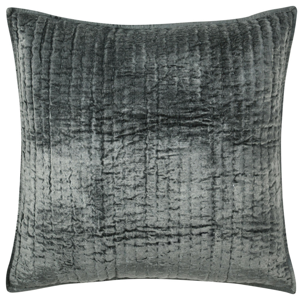 Dimitry Velvet Sham in Bay Green by Kosas Home, Bay Green, Euro Sham