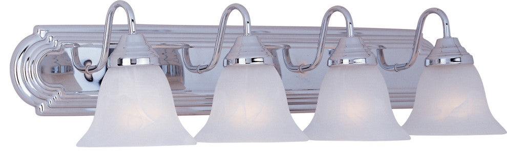 Maxim 8014 Essentials 30"W Bath Light - Polished Chrome / Marble Glass