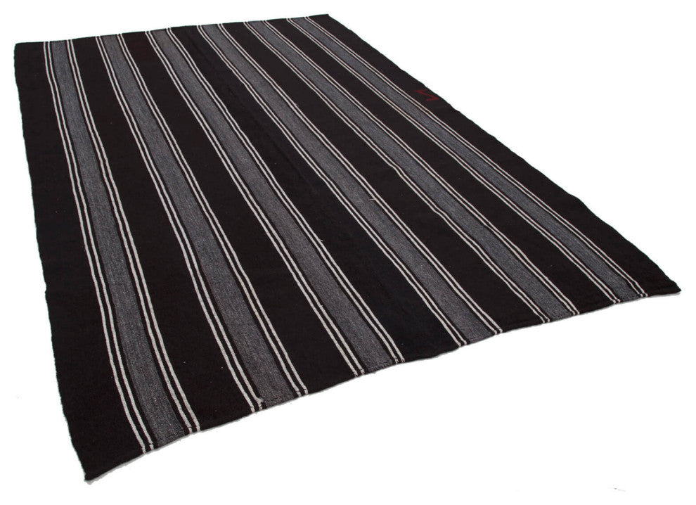 Rug N Carpet - Handmade Turkish 7' 4'' x 10' 8'' Vintage Goat Hair Kilim Rug