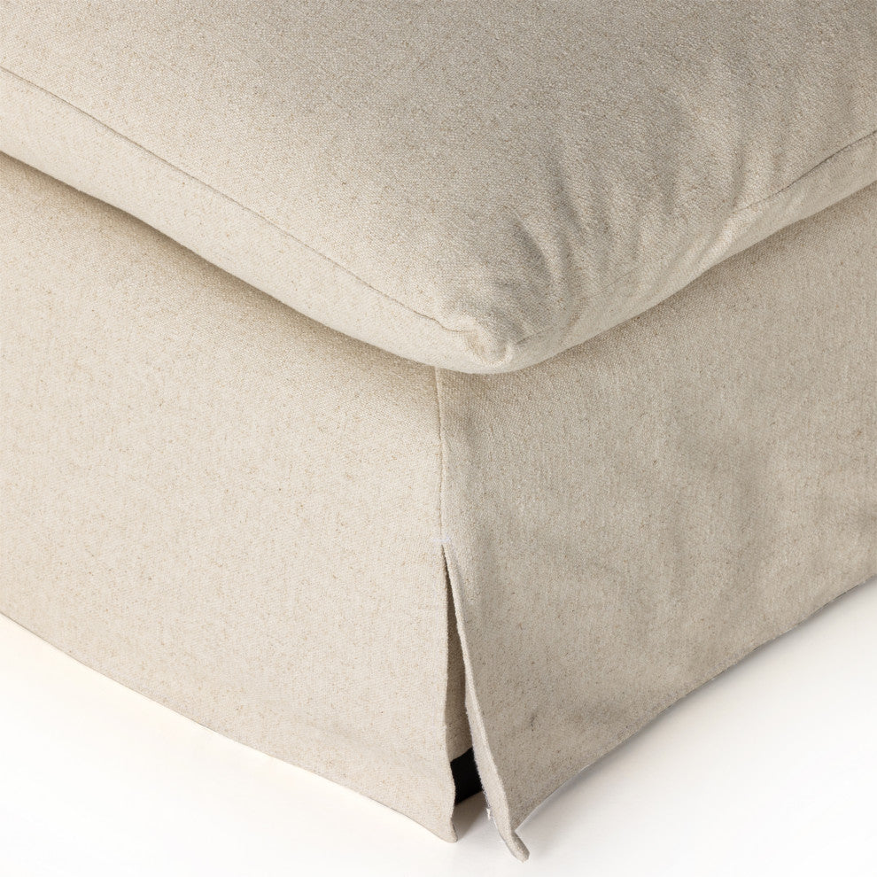 Grant Slipcover Armless Sofa-74"-Natural