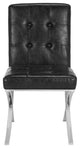 Phelps Tufted Side Chair Black Chrome