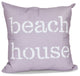 26"x26" Beach House, Word Print Pillow, Lavender
