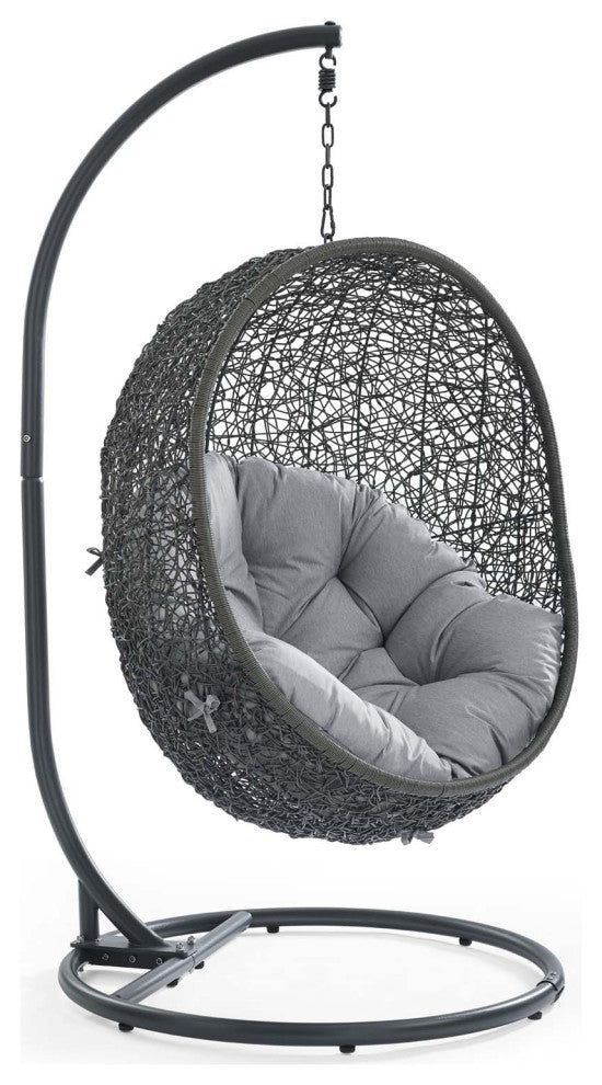 Hide Outdoor Patio Sunbrellaï¿½ Swing Chair With Stand Gray Gray