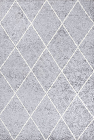 Cole Minimalist Diamond Trellis Light Gray/White 8'x10' Area Rug