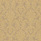 Serendipity 2, Traditional Damask Solid Wallpaper, Yellow, Sample