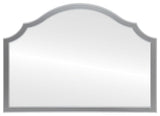 Pescara Framed Mantel Mirror, Peaks Cathedral, 38.4"x27.4", Silver Spray
