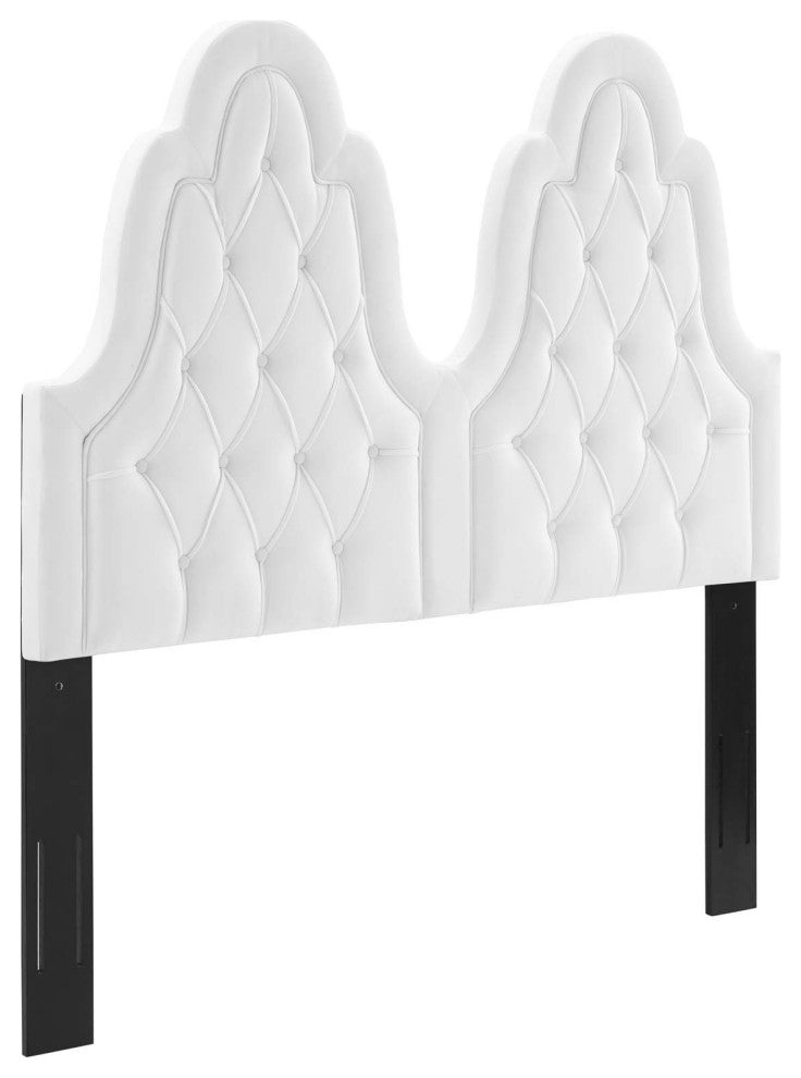 Augustine Tufted Performance Velvet King/California King Headboard White
