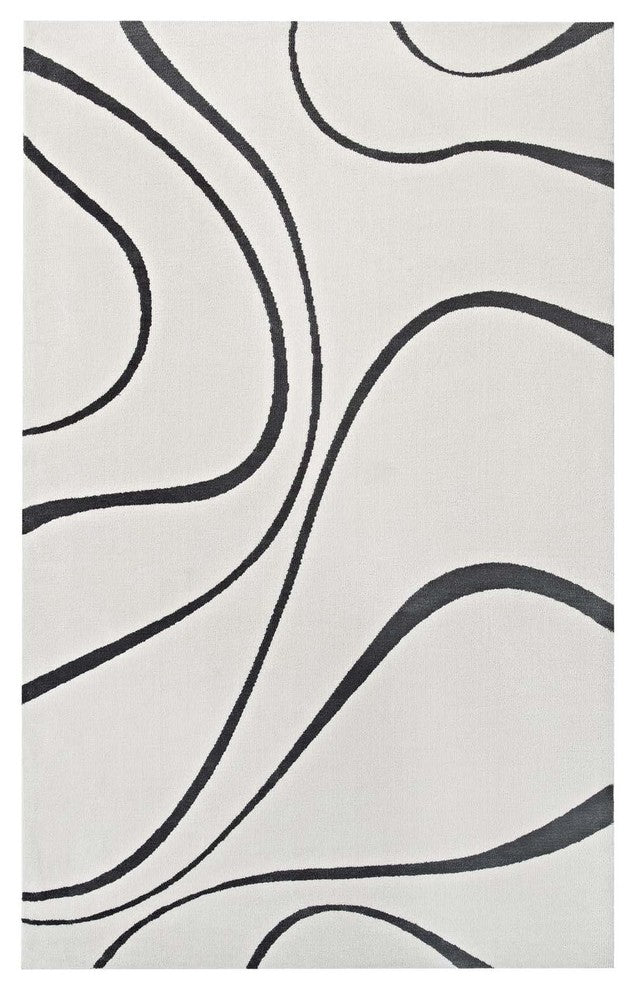Therese Abstract Swirl 8x10 Area Rug