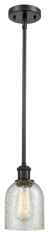 1-Light Dimmable LED Caledonia 5" Pendant, Matte Black, Shade: Mica