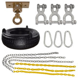 Swing Set Stuff Inc. Complete Tire Swing Kit with Light Duty Swivel Red, Black