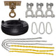 Swing Set Stuff Inc. Complete Tire Swing Kit with Light Duty Swivel Red, Black