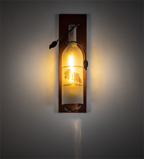 6 Wide Tuscan Vineyard Wine Bottle Wall Sconce