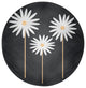 Floral Print Spring Chenille Rug, Pepper, 5' Round
