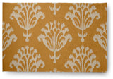 Floral Fan I-Kat Pattern Soft Chenille Area Rug, Gold, 2'x3'