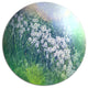 Mountain Plain With Little Flowers, Flower Disc Metal Wall Art, 23"