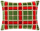 Jardin Rouge Boudoir Plaid Pillow by April Cornell