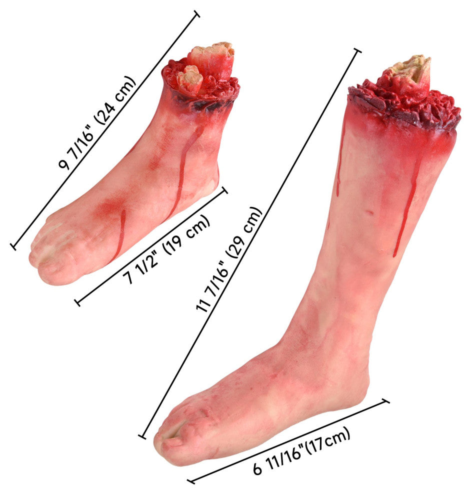 5pcs Severed Hands Feet Prank Props Bloody Broken Body  Halloween Decoration