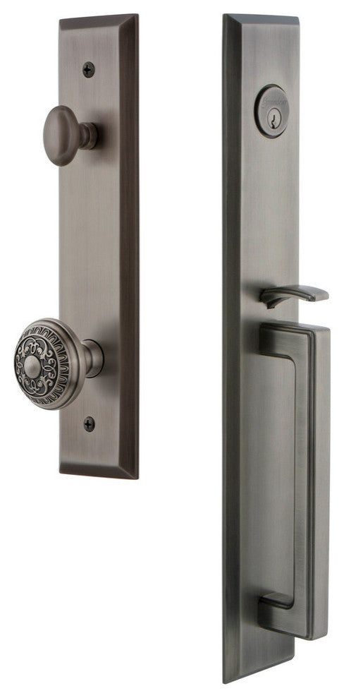 Fifth Avenue 1-Piece Dummy Handleset, D Grip and Windsor Knob, 849667