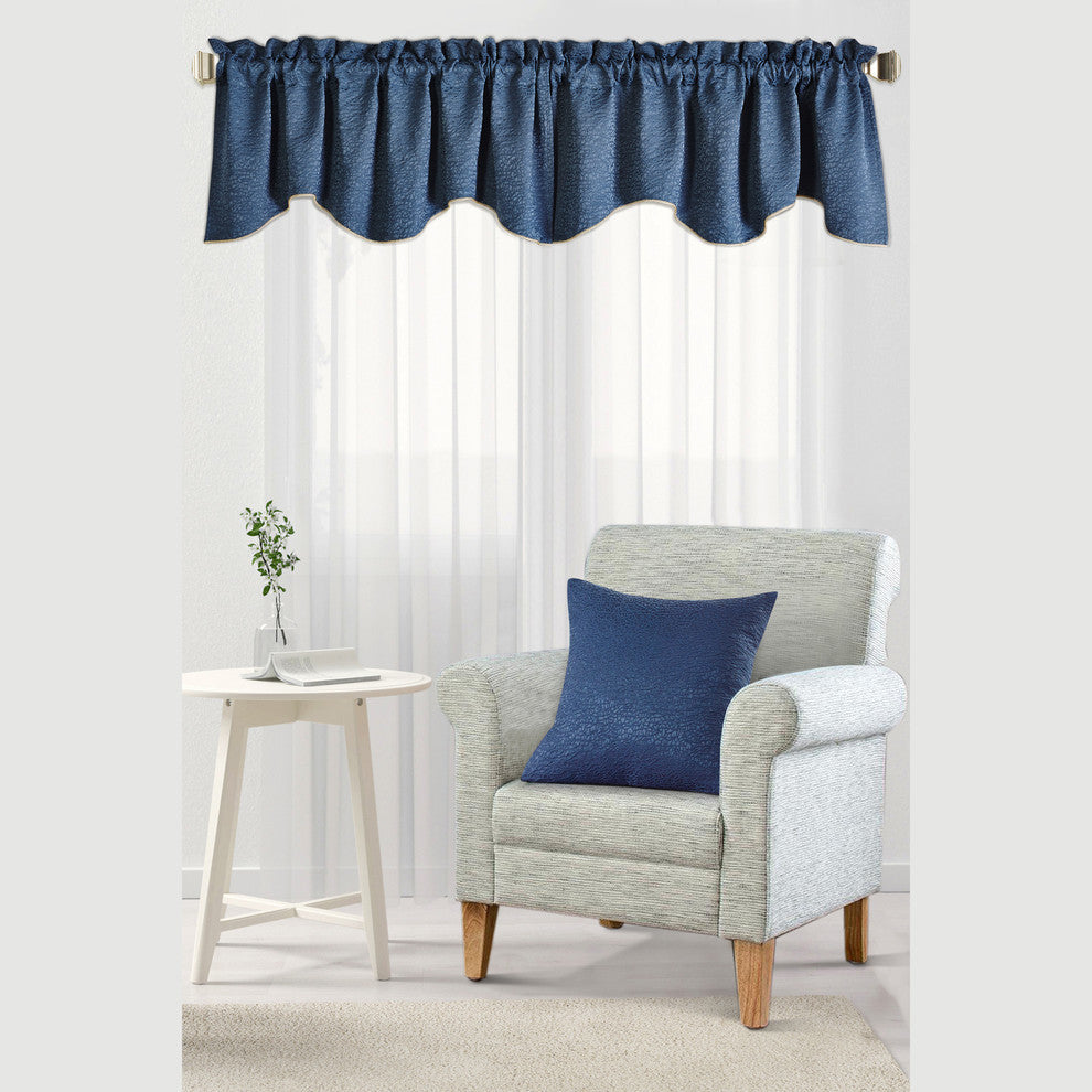 Angola Jacquard Pillow Shell and Valance Set, Real Teal, Pillow