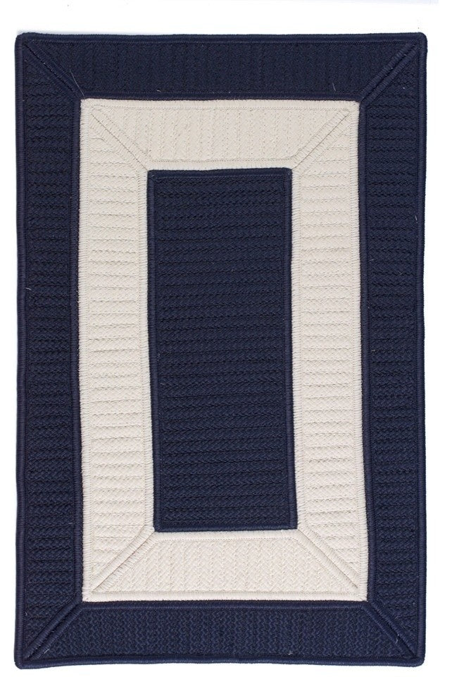 Colonial Mills Rope Walk CB99 Navy Indoor/Outdoor Area Rug, Rectangular 2'x6'