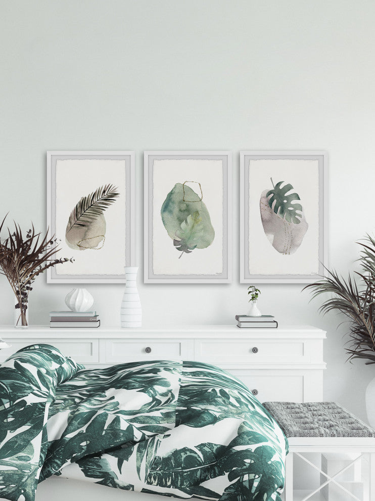 Tropical Presence Triptych, 3-Piece Set, 8x12 Panels