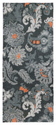 Homefires Gray Flannel Floral Indoor Area Rug, 26"x60"