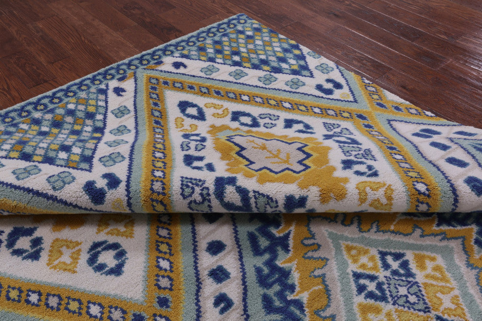 8' 1" X 9' 11" Moroccan Hand-Knotted Wool Rug Q9284