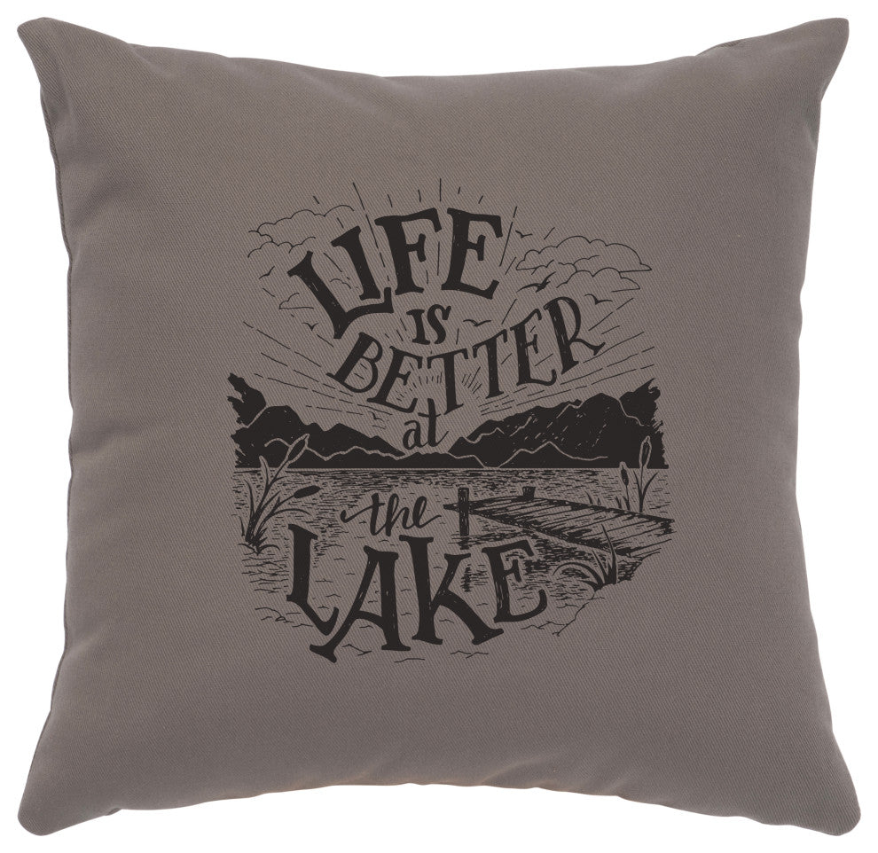 Image Pillow 16x16 Life is Better Cotton Chrome
