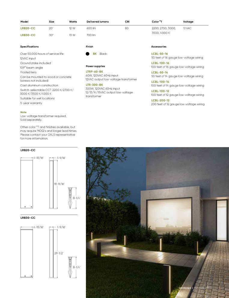 Column 30" Bollard Light