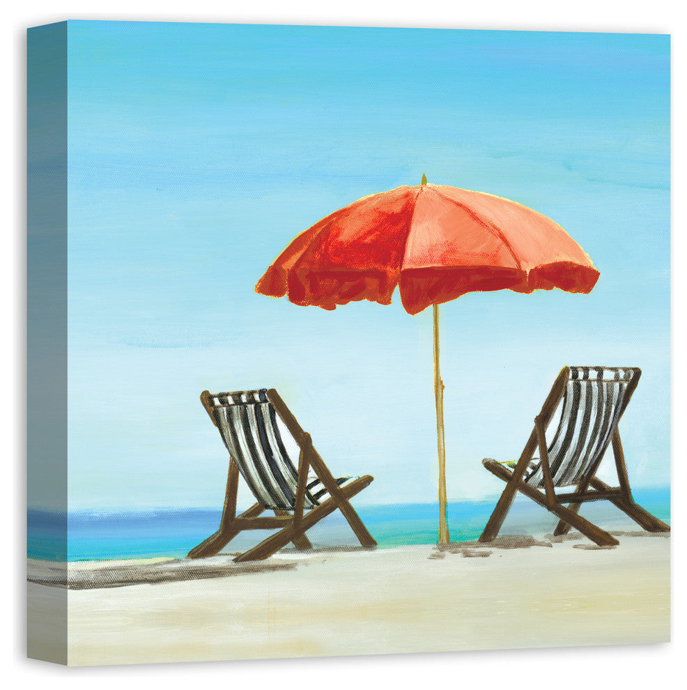 Lazy Beach Day 20x20 Canvas Wall Art