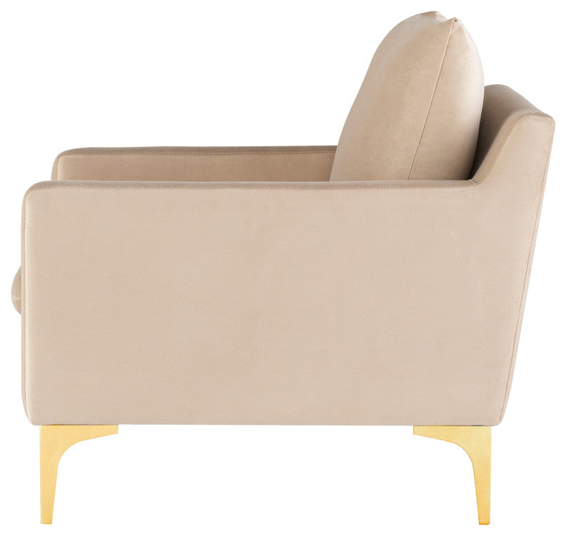 Anders Nude Fabric Single Seat Sofa, HGSC571