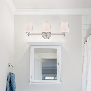 Darcy 3-Light Bath Bar, Brushed Nickel