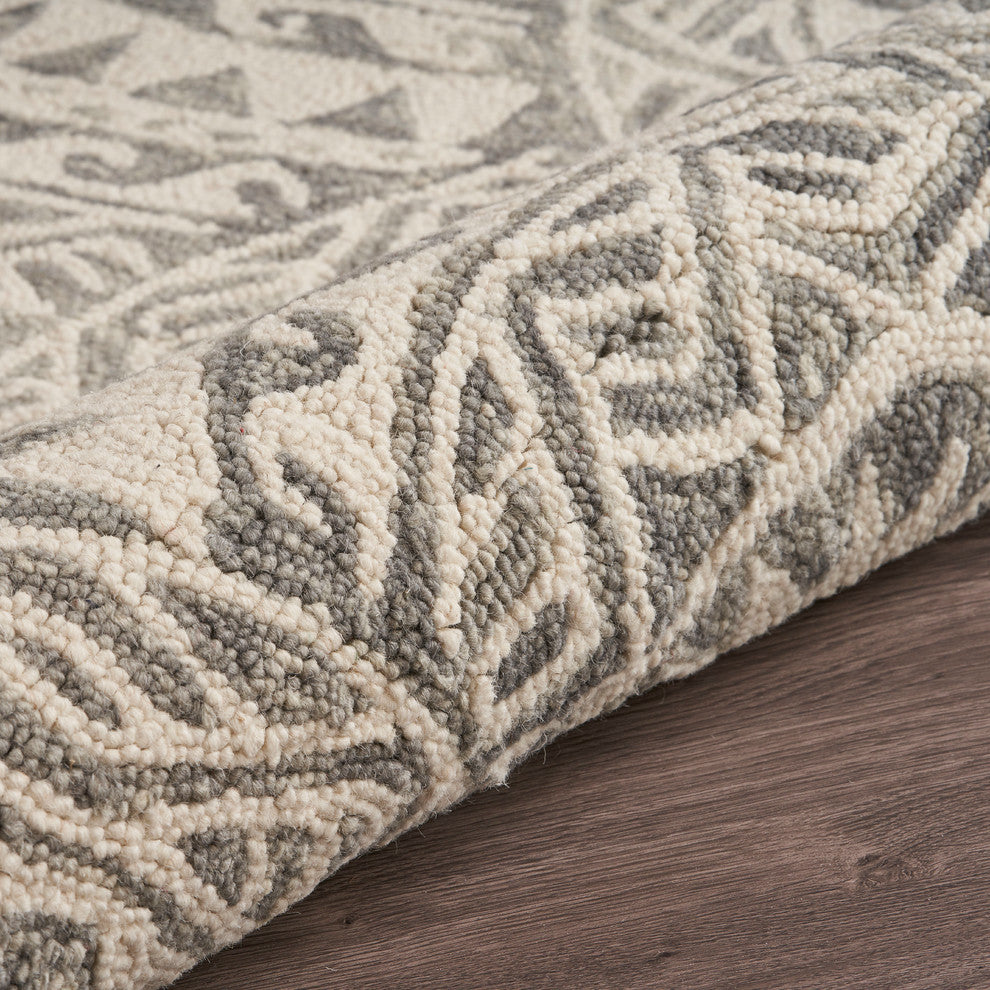 Geometric Waves Area Rug, 4' Round
