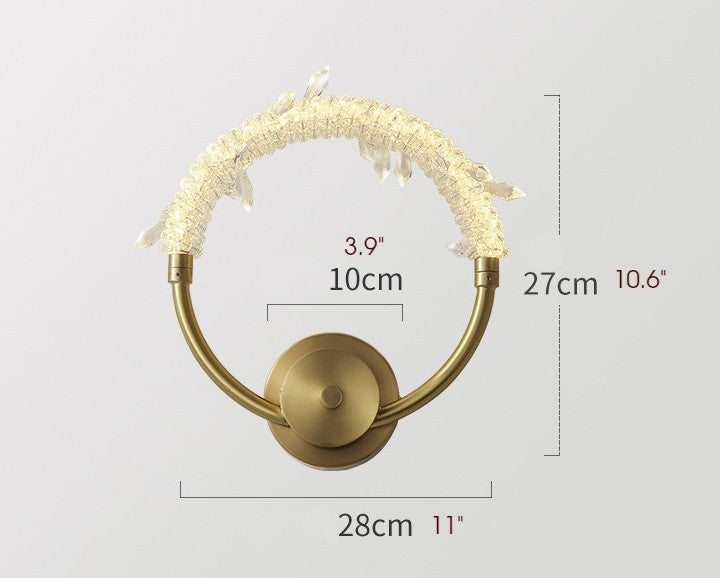 Mollerussa | Minimalist Luxury Crystal LED Wall Lamp
