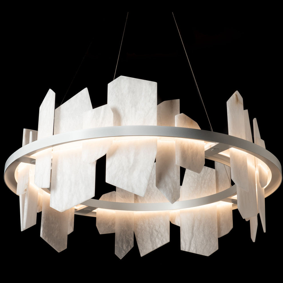 Volterra Circular LED Pendant, White